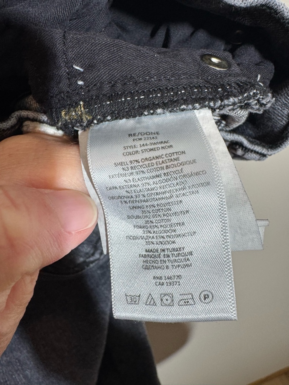 Re/Done Black Denim Women’s - Picture 6 of 8
